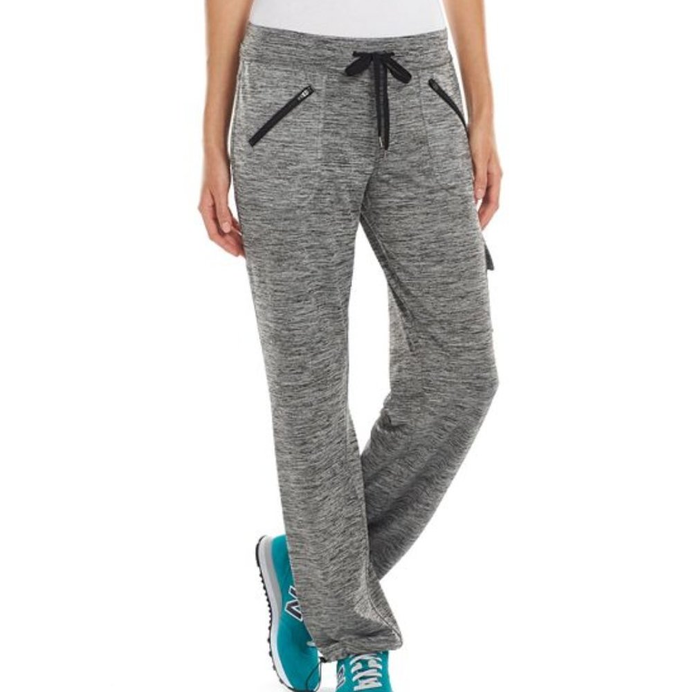 Tek Gear On The Go Pants Size XL Gray Four (4) Pockets Elastic Waist